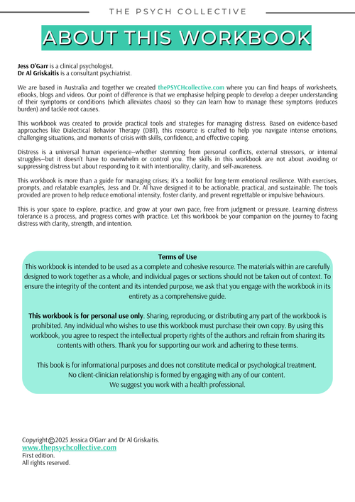 Distress Skills Patient Workbook - eBOOK