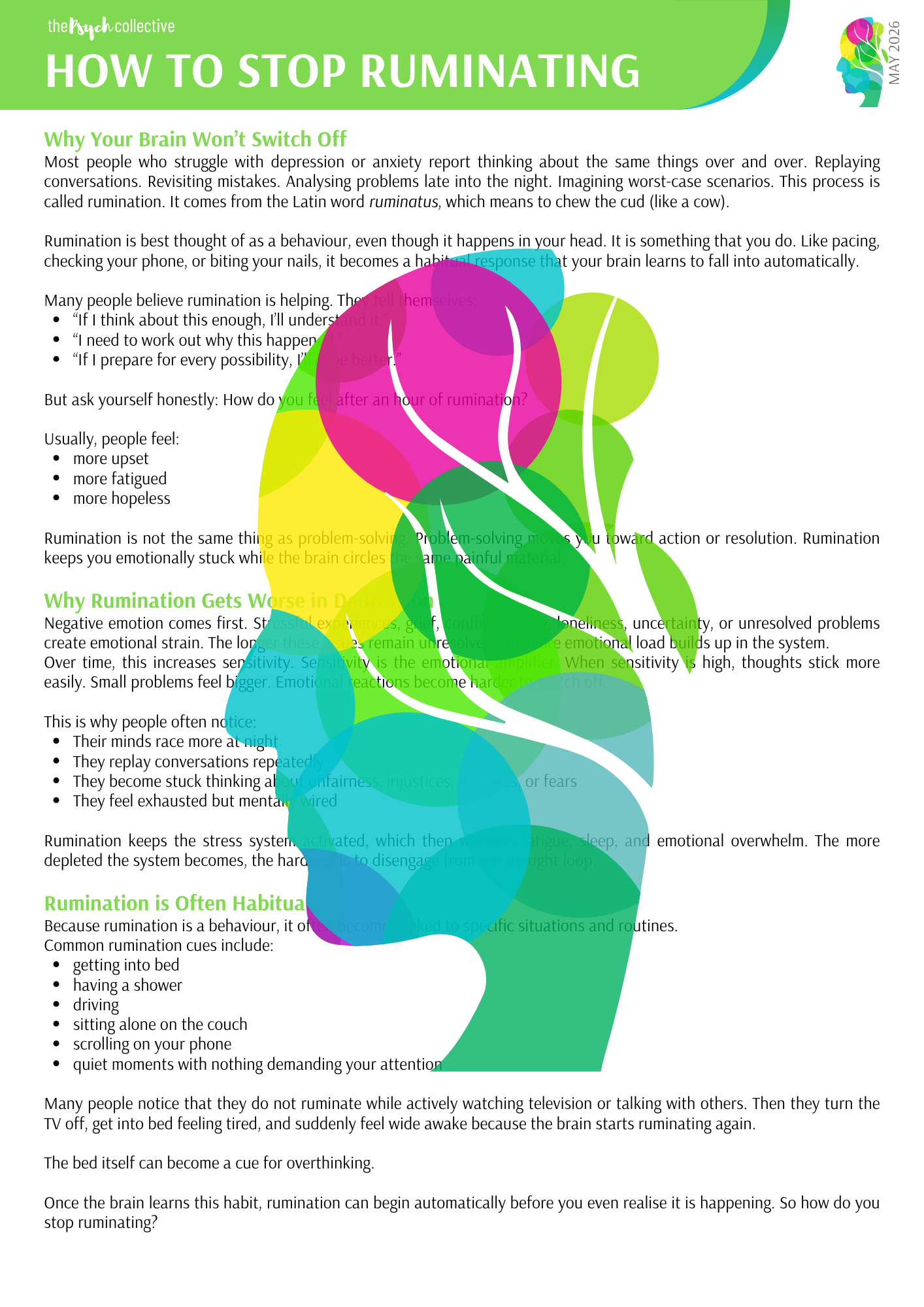 How to Stop Ruminating